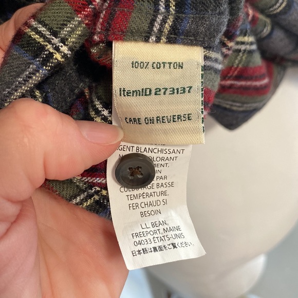 Women's LL Bean Scotch Plaid Flannel Shirt, Relaxed - Picture 8 of 12